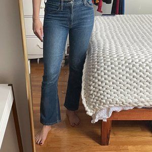 RE/DONE Mid Rise Kick Flare Stretch Size 27